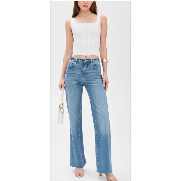 L'AGENCE Denim - L’Agence Scotti High Rise Wide Leg Jeans in Calloway.